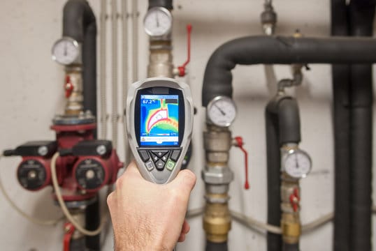 Leak detection service using thermal camera by Venice Plumbing Pros in Venice, Florida